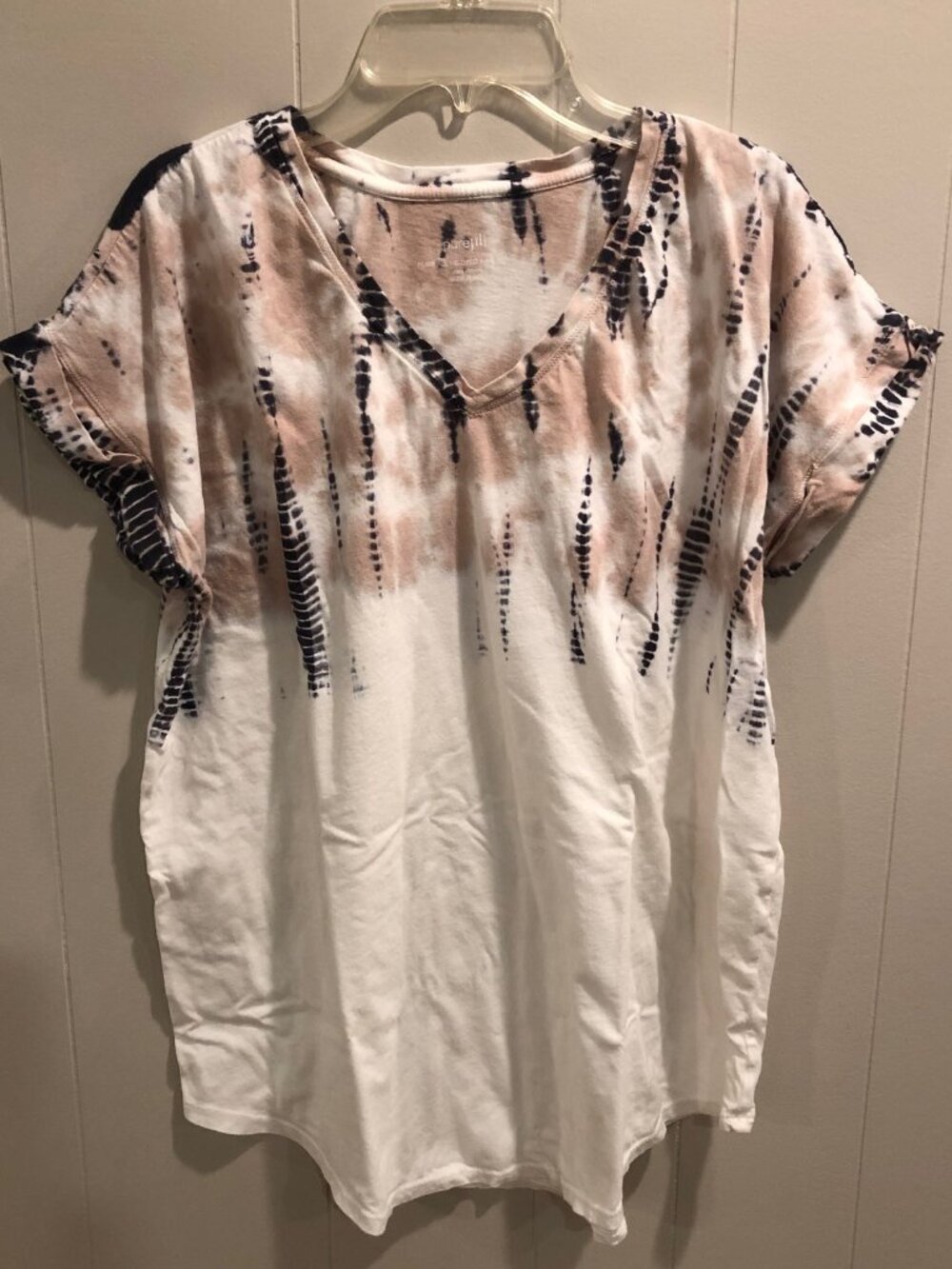 J. Jill Tie-Dye V-Neck T-Shirt, Size M